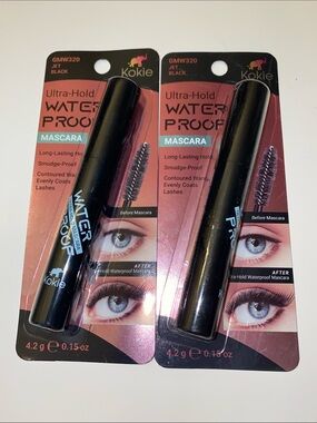 Kokie Ultra Hold Waterproof Mascara JET BLACK Set